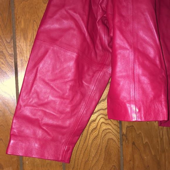 Red leather Jacket - Picture 4 of 7